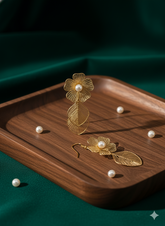 Pearl Center Flower Drops